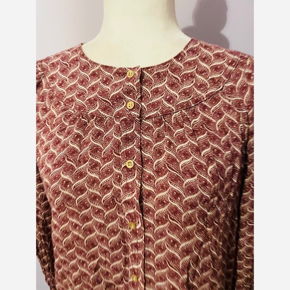 Anthropologie Maeve Orli Bibbed Button down blouse - Picture 5 of 8